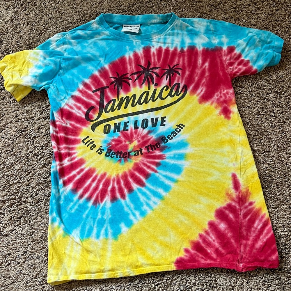 Girls authentic Jamaica tye dye t shirt